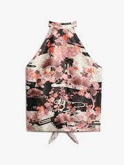 Superdry Pink Jacquard Halter Top - Image 5 of 6
