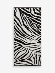 Zebra Monochrome Beach Towel 100% Cotton - Image 3 of 3