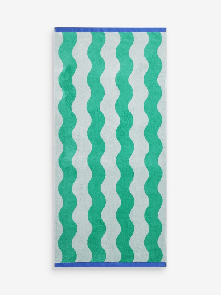 Green Wiggle Beach Towel - Image 1 of 1