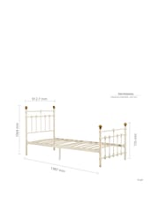 Birlea Cream Atlas Bed - Image 8 of 10