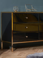 Birlea Black/Gold Fenwick 6 Drawer Chest - Image 2 of 4