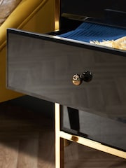 Birlea Black/Gold Fenwick 6 Drawer Chest - Image 3 of 4