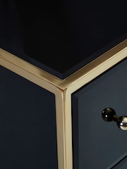 Birlea Black and Gold Fenwick Merchant Chest - Image 4 of 8