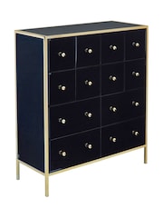 Birlea Black and Gold Fenwick Merchant Chest - Image 8 of 8
