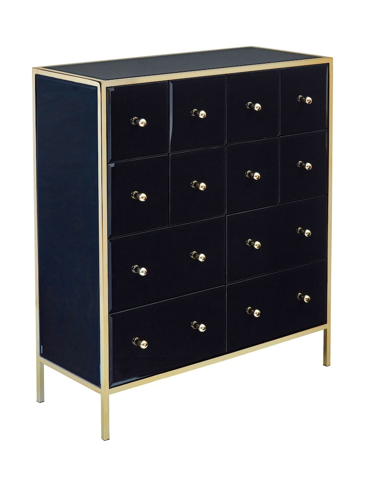Birlea Black and Gold Fenwick Merchant Chest - Image 8 of 8