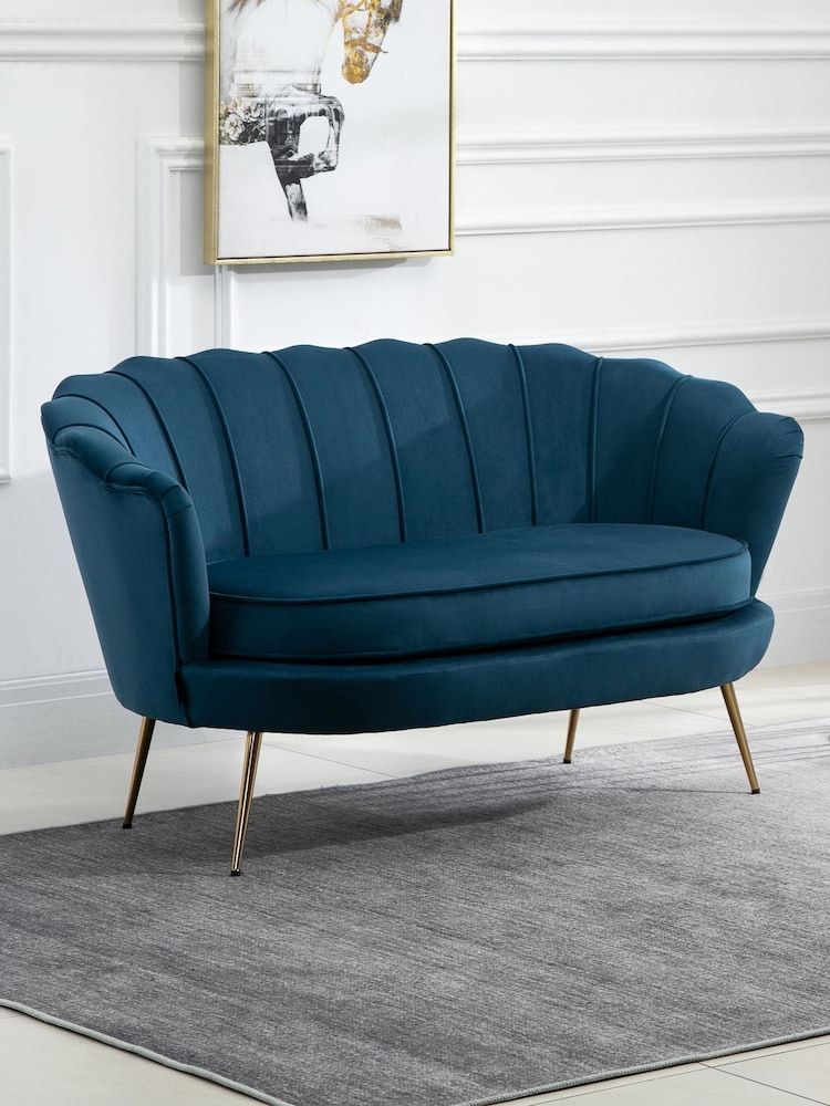 Birlea Blue Ariel 2 Seater Sofa - Image 1 of 7