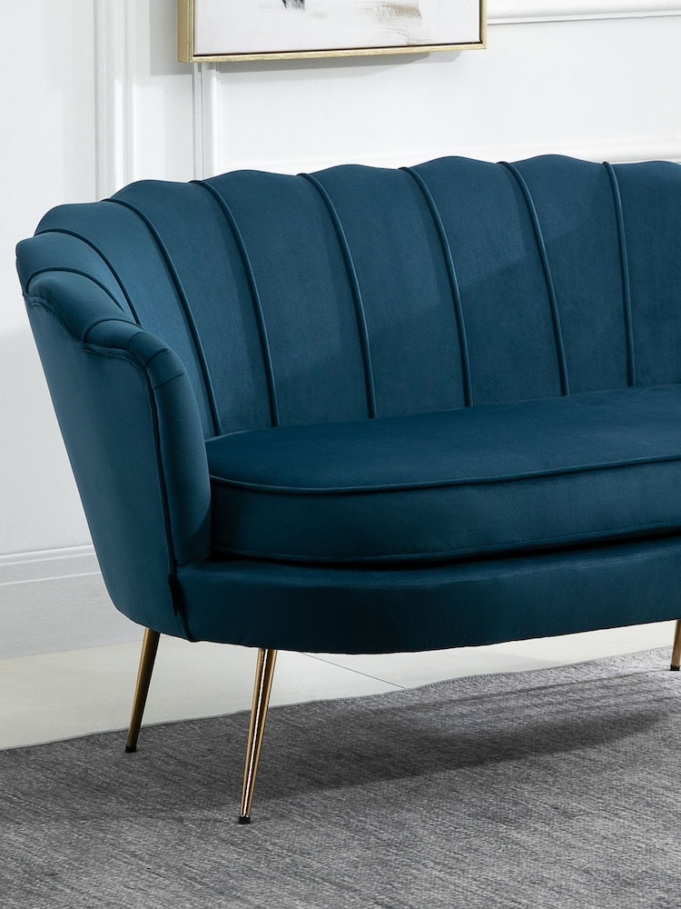 Birlea Blue Ariel 2 Seater Sofa - Image 2 of 7