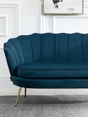 Birlea Blue Ariel 2 Seater Sofa - Image 3 of 7