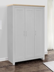 Birlea Grey and Oak Highgate 3 Effect Wardrobe - Image 1 of 3