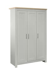 Birlea Grey and Oak Highgate 3 Effect Wardrobe - Image 3 of 3