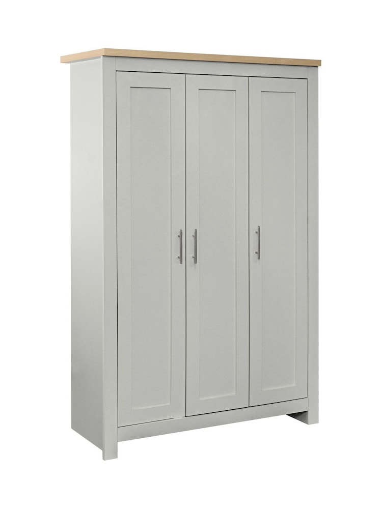 Birlea Grey and Oak Highgate 3 Effect Wardrobe - Image 3 of 3