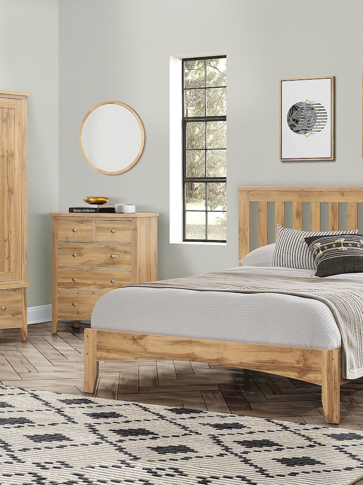 Birlea Oak Hampsted 3 + 2 Drawer Chest - Image 2 of 6