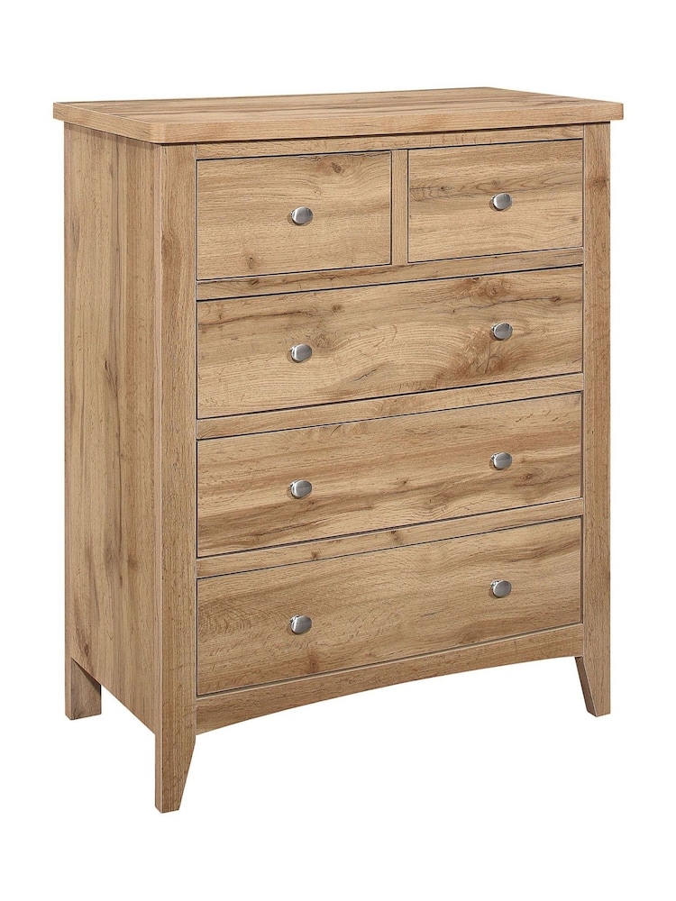 Birlea Oak Hampsted 3 + 2 Drawer Chest - Image 6 of 6