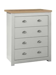 Birlea Grey and Oak Highgate 4 Drawer Effect Chest - Image 3 of 3