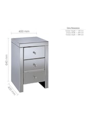 Birlea Mirror Seville 3 Drawer Bedside - Image 8 of 8