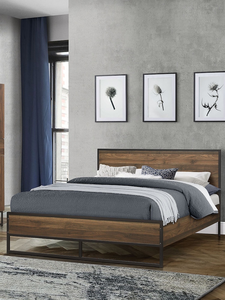 Birlea Walnut Houston Bed - Image 1 of 5