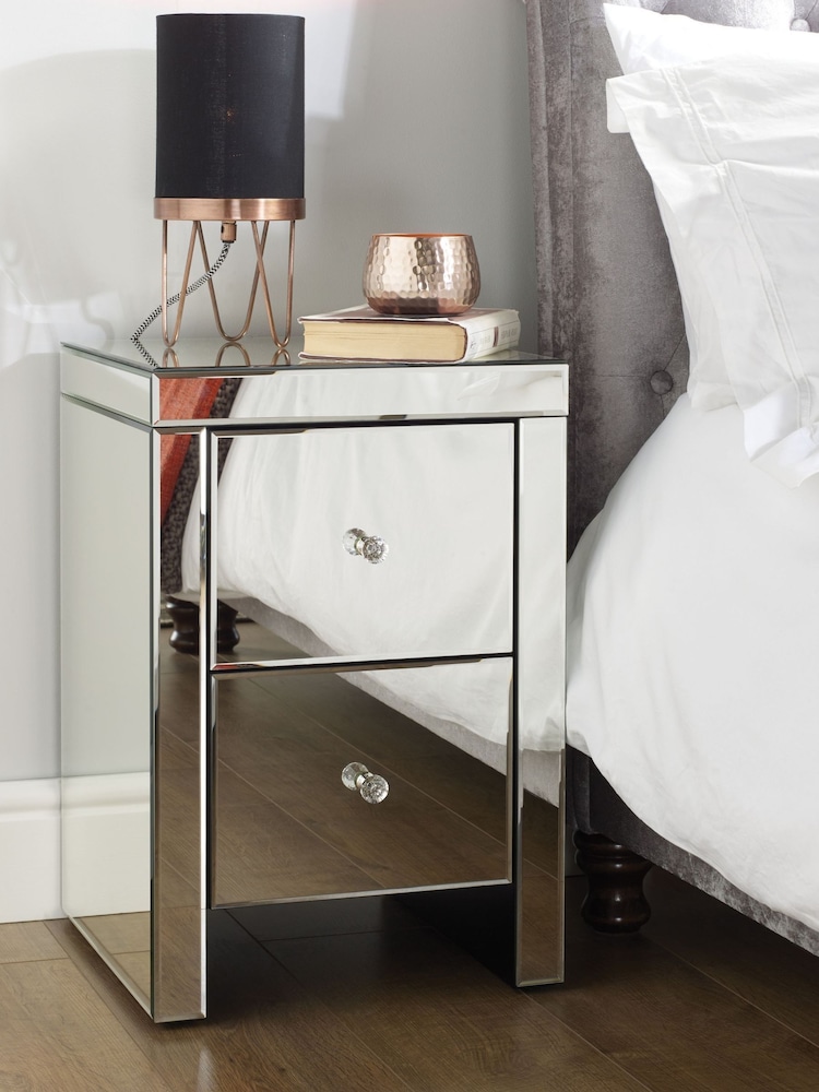 Birlea Mirror Seville 2 Drawer Bedside - Image 1 of 7