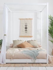 Birlea White Darwin Four Poster Bed - Image 2 of 4