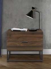 Birlea Walnut Houston 2 Drawer Table - Image 2 of 6