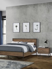 Birlea Walnut Houston 2 Drawer Table - Image 3 of 6