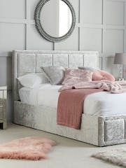 Birlea Steel Crushed Velvet Hannover Ottoman Storage - Image 1 of 6