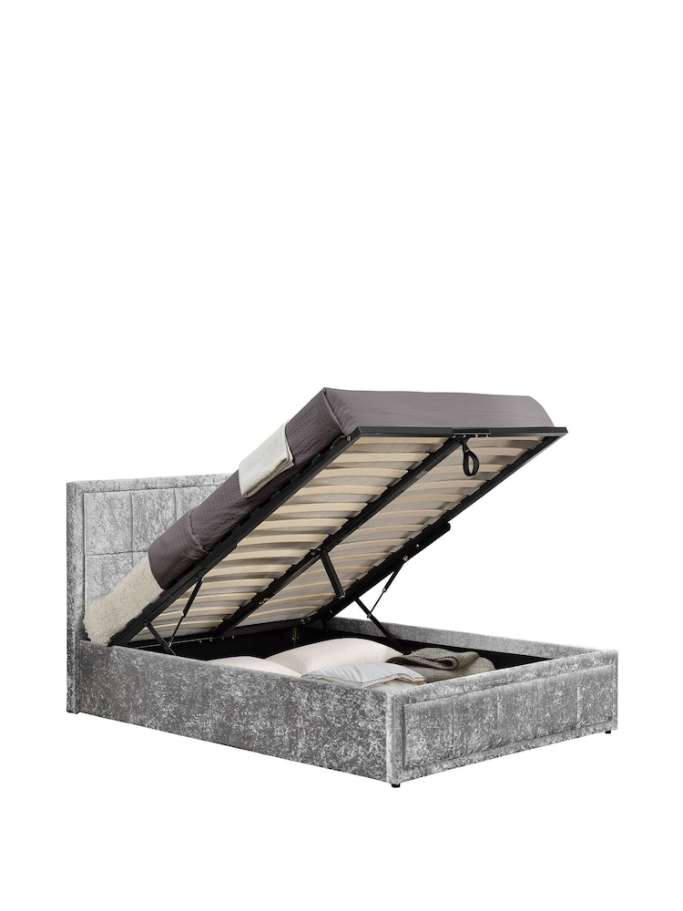 Birlea Steel Crushed Velvet Hannover Ottoman Storage - Image 6 of 6