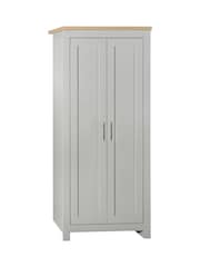 Birlea Grey and Oak Highgate 2 Effect Wardrobe - Image 2 of 3