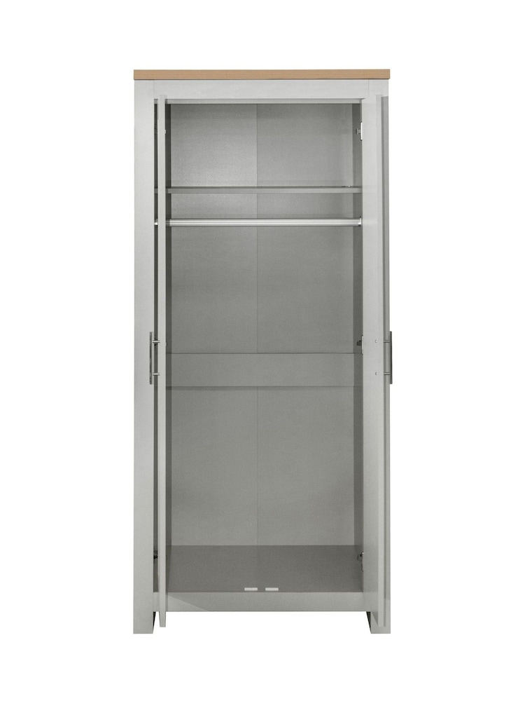 Birlea Grey and Oak Highgate 2 Effect Wardrobe - Image 3 of 3