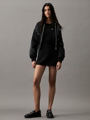 Preto - Camiseta Calvin Klein Slim de algodão - Imagem 2 de 5