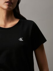 Preto - Camiseta Calvin Klein Slim de algodão - Imagem 4 de 5