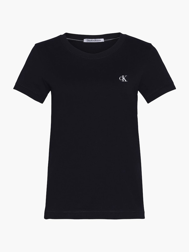 Preto - Camiseta Calvin Klein Slim de algodão - Imagem 5 de 5