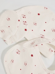 Reiss Ivory Print Olyv Hat, Bib And Mittens Set - Image 2 of 3