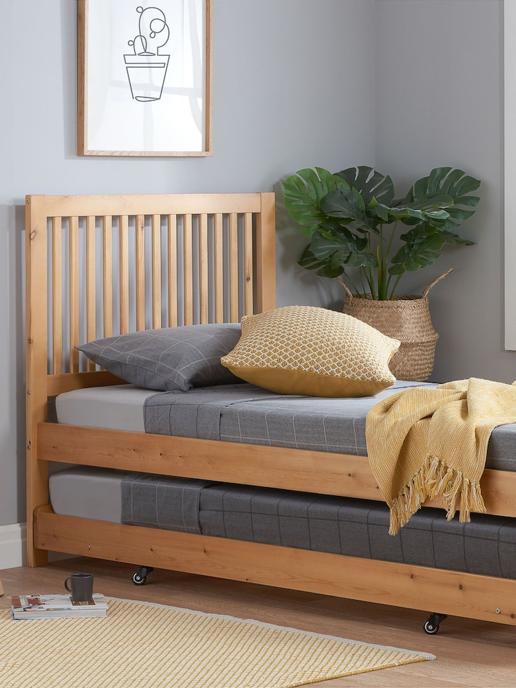 Birlea Honey Pine Buxton Trundle Bed - Image 1 of 6