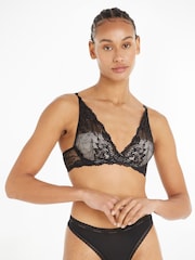 Calvin Klein Black Seductive Comfort Plunge Bra - Image 1 of 6