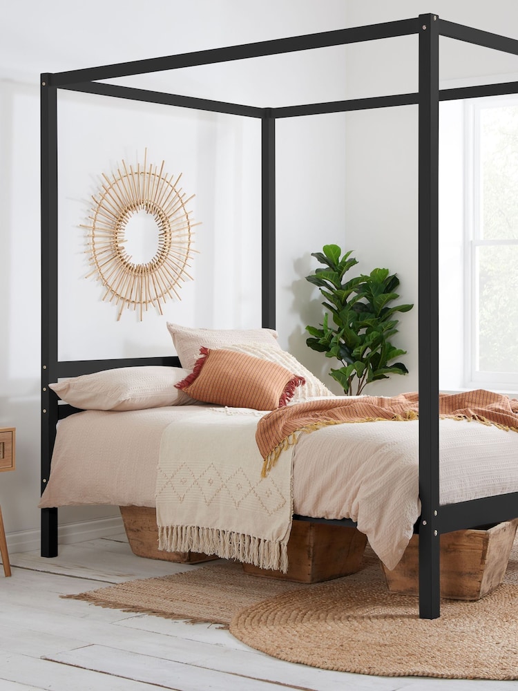 Birlea Black Mercia Four Poster Bed - Image 1 of 4