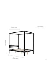 Birlea Black Mercia Four Poster Bed - Image 7 of 7