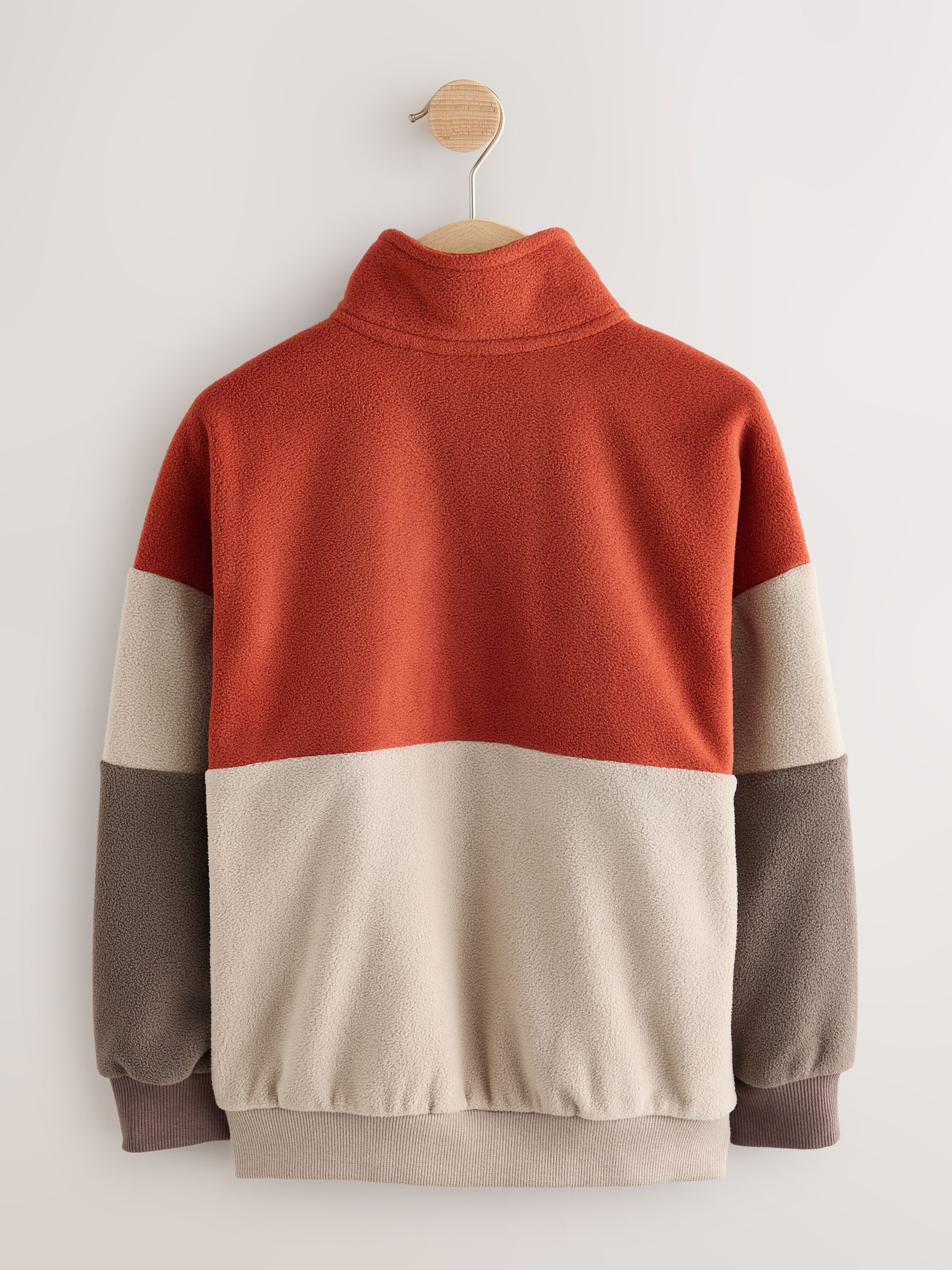 Cumpără Ruginiu/Ecru - Pulover fleece cu guler înalt (3-16ani