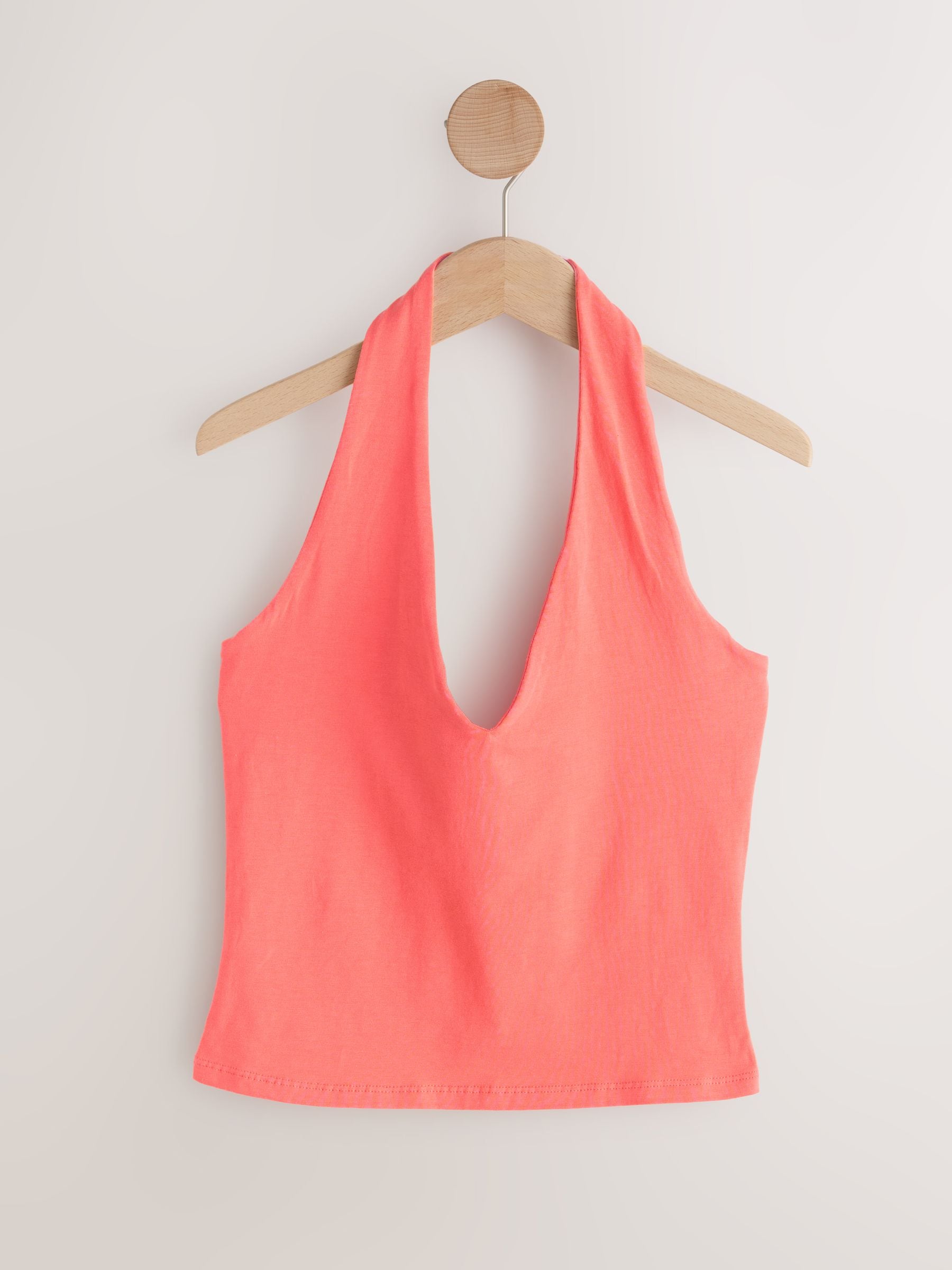 Buy Brown/Pink/Coral/Blue/White Halter Neck Tops 5 Pack from Next USA