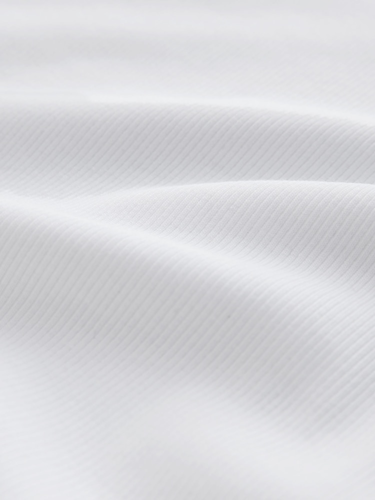 White Racer Ribbed Vest Top - Image 7 of 7