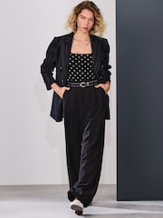 Black/Sage Polka Dot Square Neck Vest - Image 3 of 5