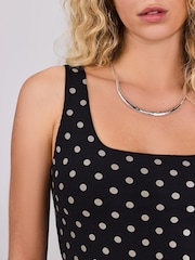 Black/Sage Polka Dot Square Neck Vest - Image 5 of 5