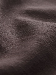 Chocolate Brown Linen Blend Balloon Leg Trousers - Image 7 of 7