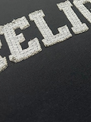 Religion Black Oversized Appliqué Sweatshirt - Image 7 of 7