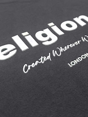 Religion Black Oversized Sweatshirt - Image 7 of 7