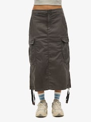 Superdry Grey Cargo Midi Skirt - Image 2 of 7