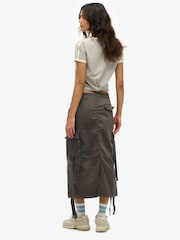 Superdry Grey Cargo Midi Skirt - Image 3 of 7