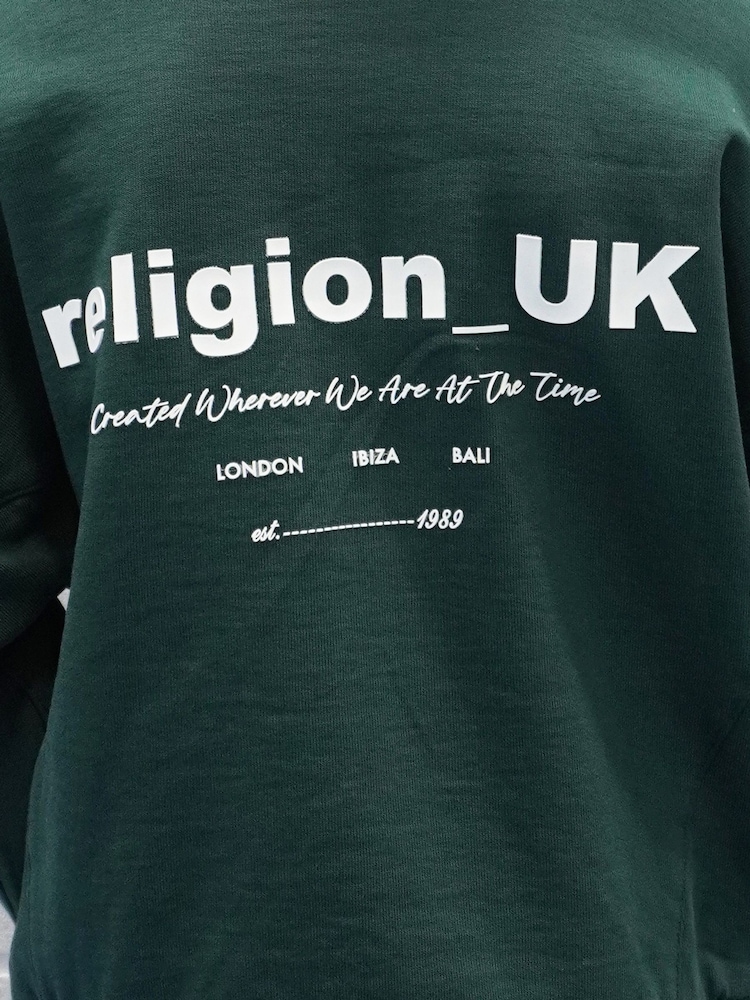 Religion Green Oversized Sweatshirt - Image 4 of 4 Religion Green Oversized Sweatshirt - Image 4 of 4