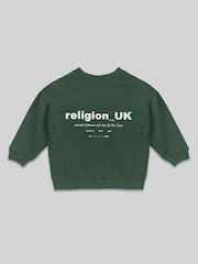 Religion Green Oversized Sweatshirt - Image 6 of 7