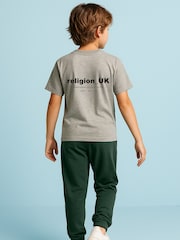 Religion Grey Oversized 3/4 Sleeve T-Shirt - Image 2 of 3