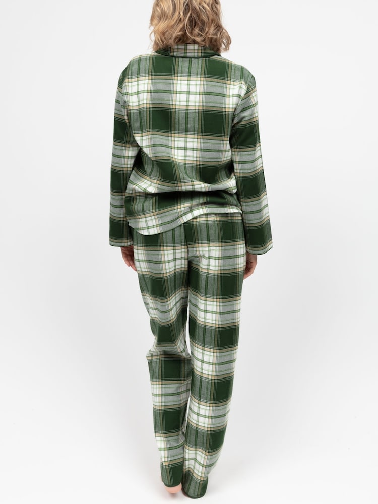 Cyberjammies Green Long Sleeved Check Pyjamas Set - Image 2 of 4 Cyberjammies Green Long Sleeved Check Pyjamas Set - Image 2 of 4